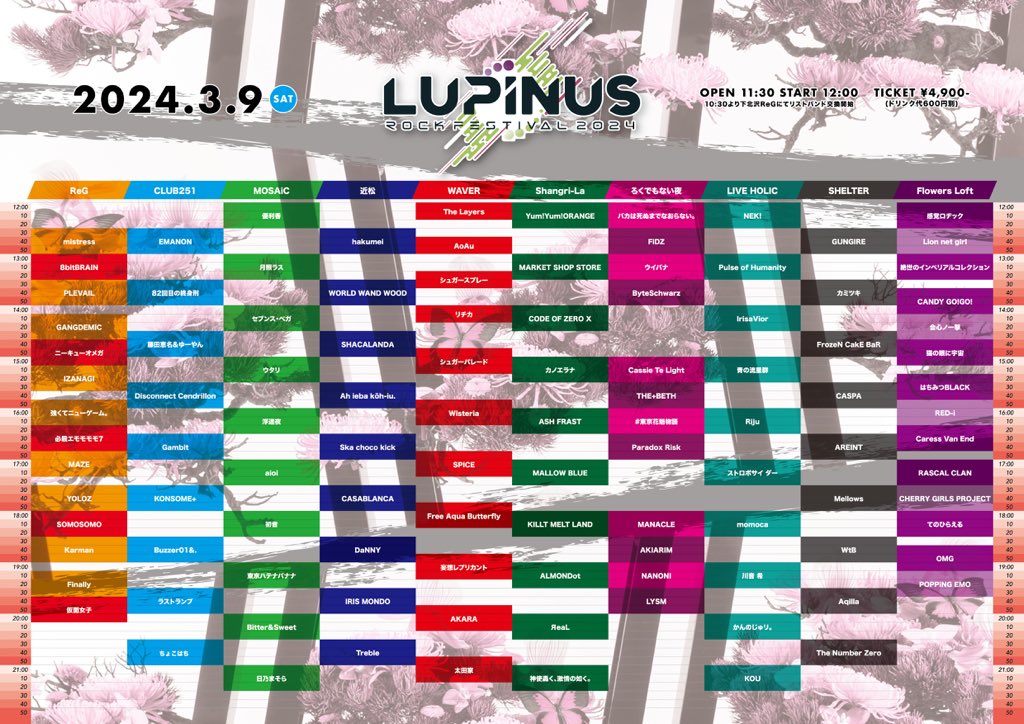 星井あおサポート出演公演(Free Aqua Butterfly)『LUPINUS ROCK FESTIVAL2024』